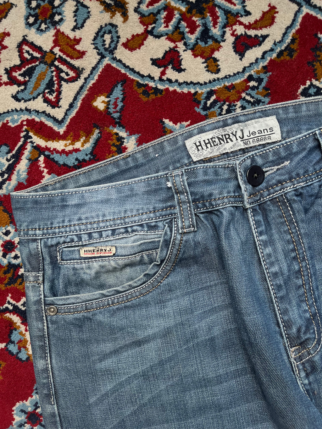 Vintage Henry J Straight Fit Washed JEANS - 34