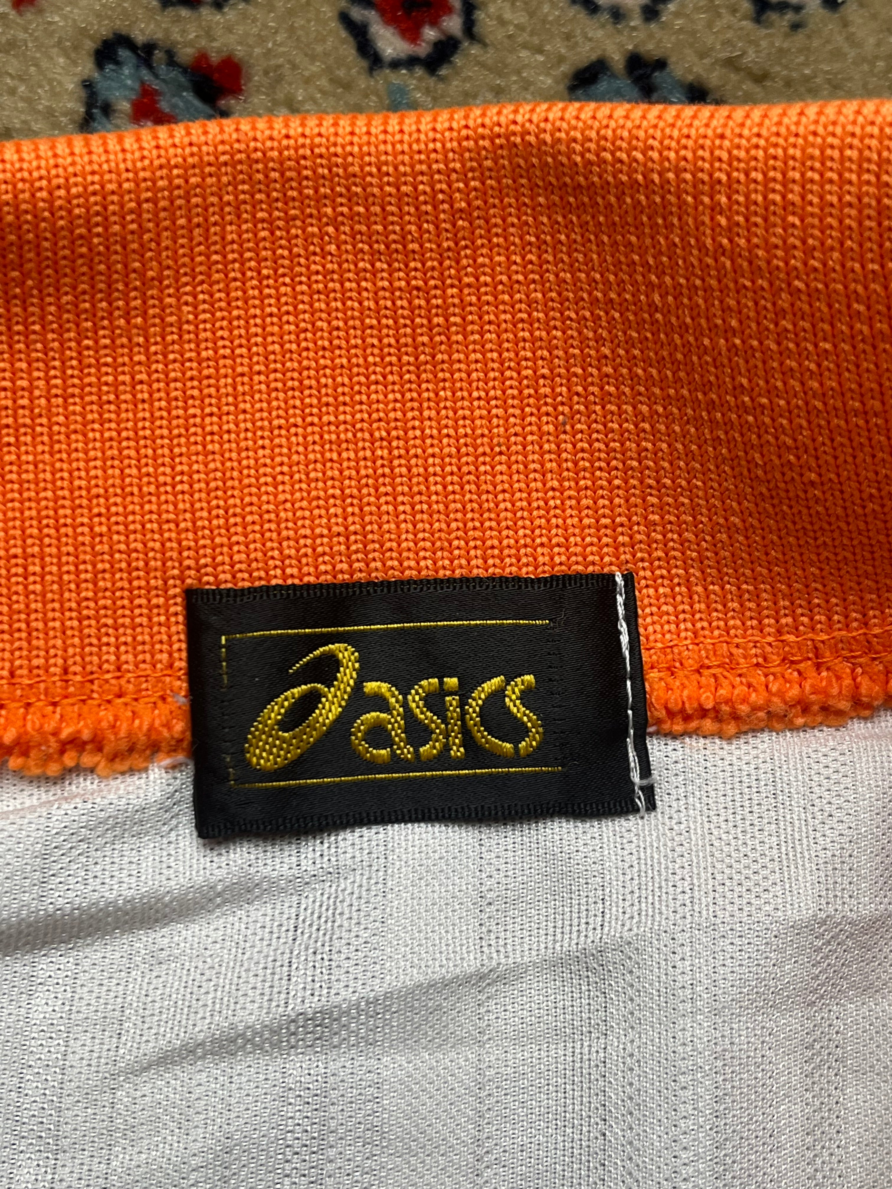 Vintage ASICS WHITE RELAXED FIT POLO TEE - L