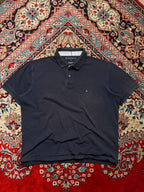 TOMMY HILFIGER Boxy FIT BLACK POLO TEE - XL