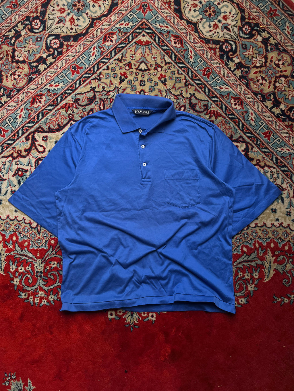RALPH LAUREN POLO GOLF BLUE POLO TEE - Xl