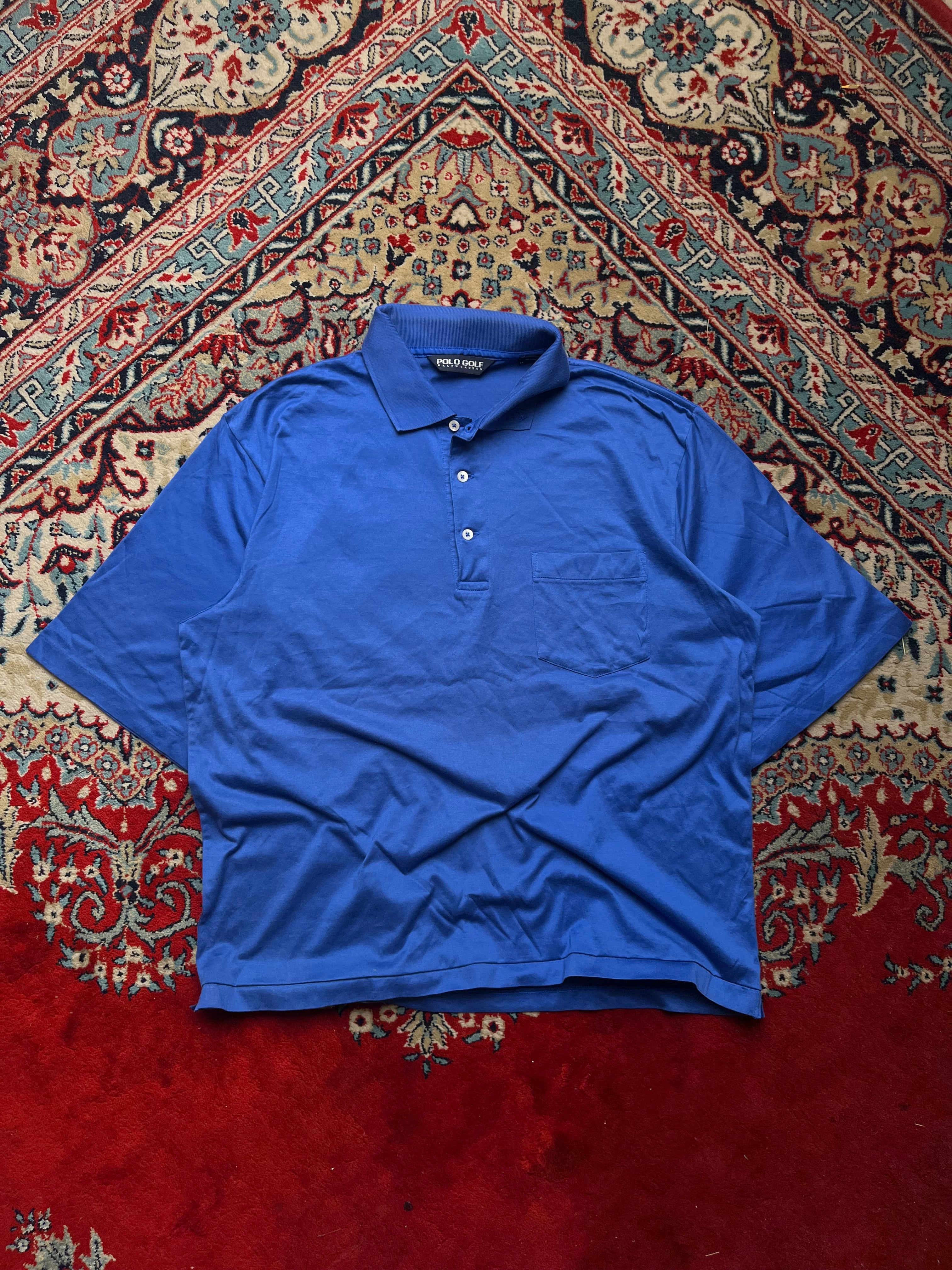 RALPH LAUREN POLO GOLF BLUE POLO TEE - Xl