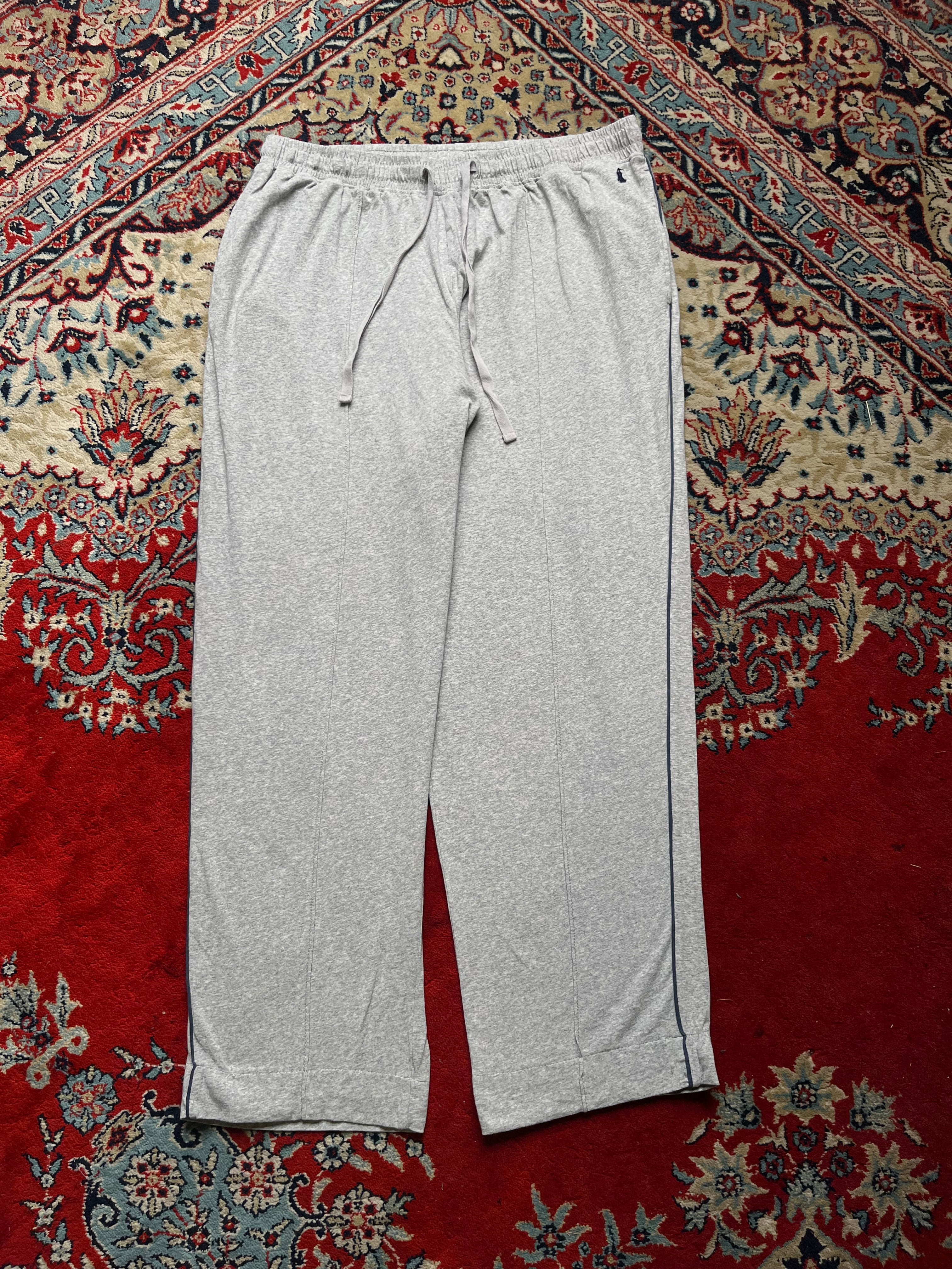 POLO RALPH LAUREN GREY COTTON LOUNGE WEAR Trousers - 32