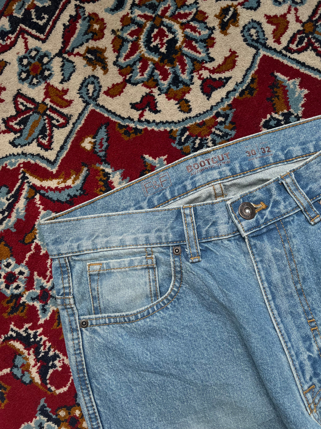 F&F Authentic Denim Light Washed Bootcut JEANS - 30