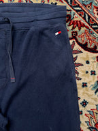TOMMY HILFIGER NAVY BLUE Textured COTTON LOUNGE WEAR - 32
