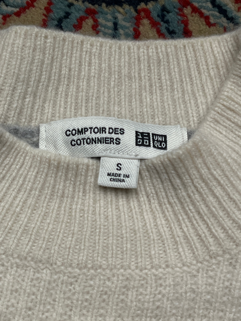 Uniqlo x Comptoir Des Cotonniers Striped Wool Mock Neck Knit Sweater - M