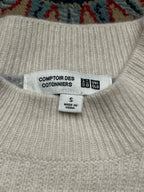 Uniqlo x Comptoir Des Cotonniers Striped Wool Mock Neck Knit Sweater - M