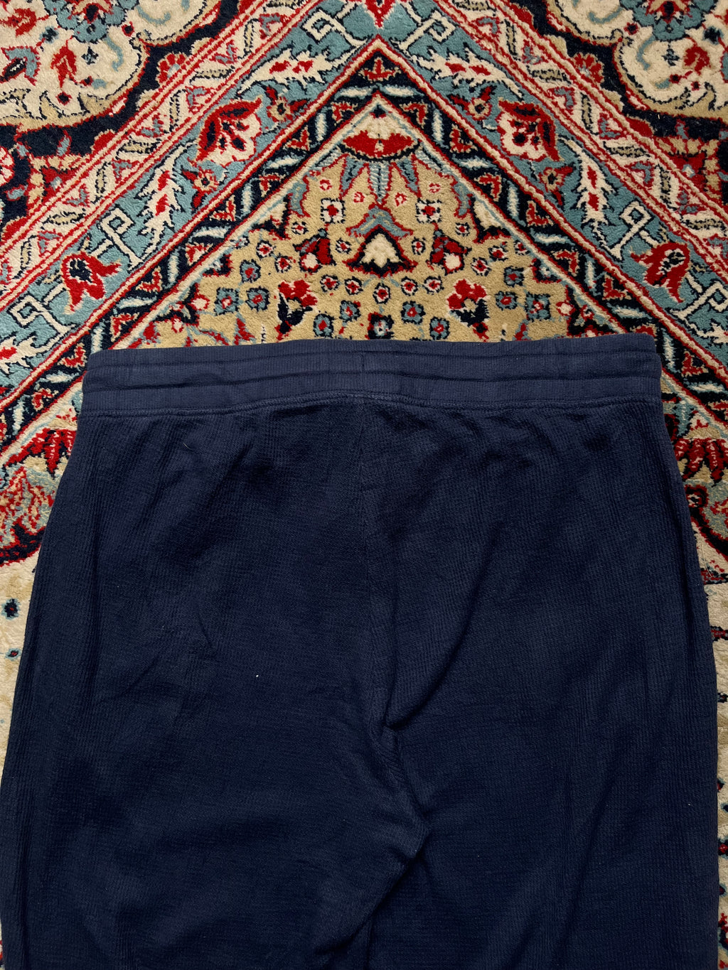 TOMMY HILFIGER NAVY BLUE Textured COTTON LOUNGE WEAR - 32