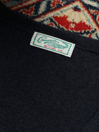 Vintage Crocodile Original Embroidered Logo Black V-Neck Cardigan - M