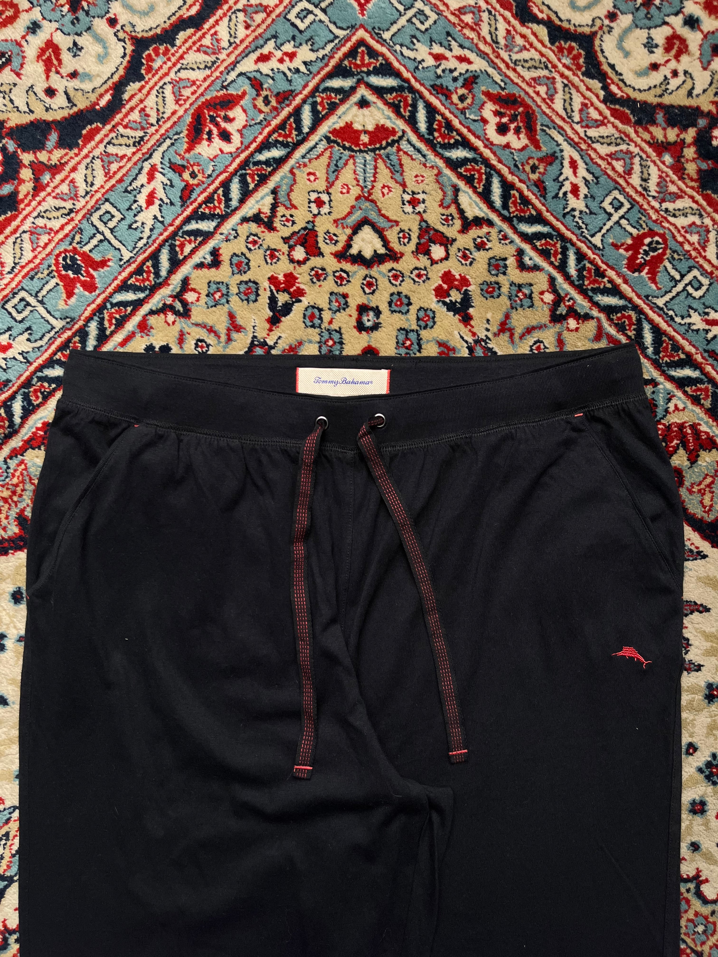 TOMMY BAHAMA BLACK COTTON LOUNGE WEAR Trousers - 34