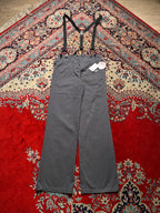 Autre Ton Grey Wide FIT Suspenders Cotton Pants - 28