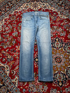 Replay Newbill Straight Fit Medium Washed Distressed JEANS - 34