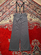 Autre Ton Grey Wide FIT Suspenders Cotton Pants - 28