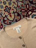 Banana Republic Extra Fine Merino Wool Beige Button-Front Cardigan - S