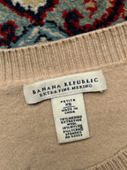 Banana Republic Extra Fine Merino Wool Beige Button-Front Cardigan - S