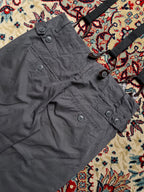 Autre Ton Grey Wide FIT Suspenders Cotton Pants - 28