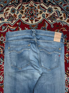 Replay Newbill Straight Fit Medium Washed Distressed JEANS - 34