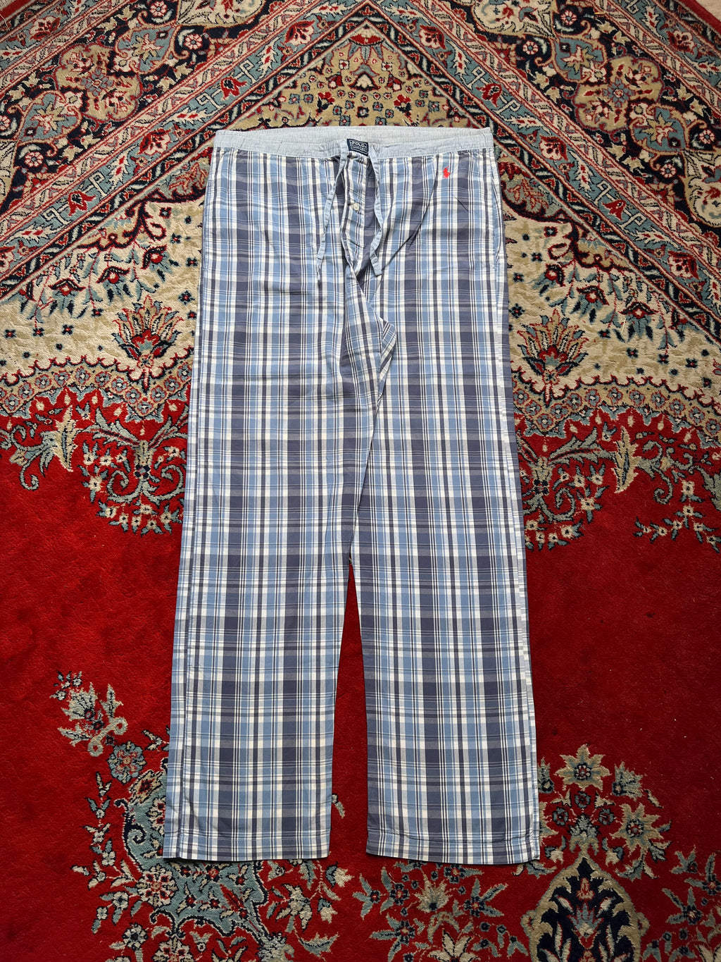 POLO RALPH LAUREN CHECKERED COTTON LOUNGE WEAR - 36