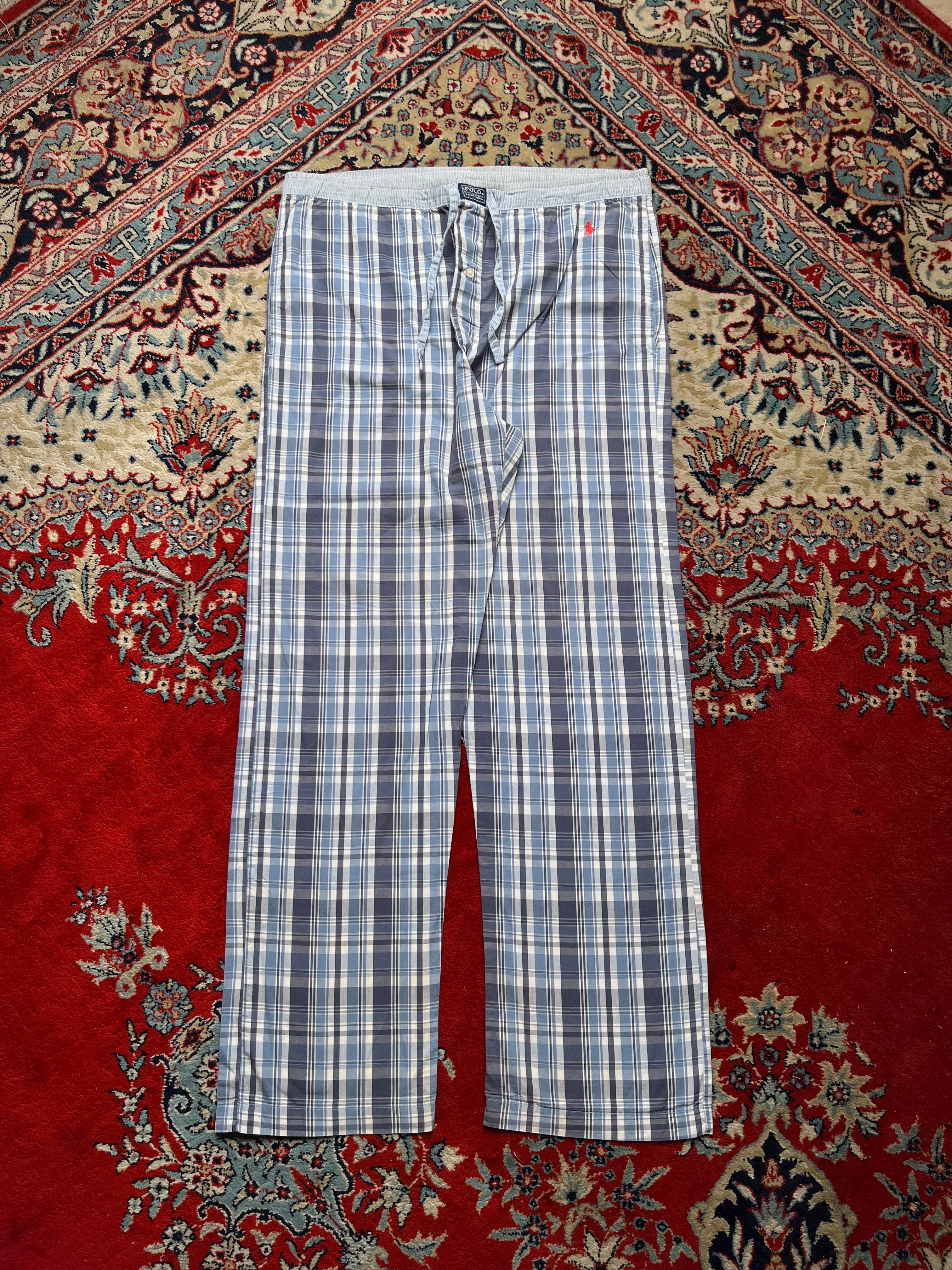 POLO RALPH LAUREN CHECKERED COTTON LOUNGE WEAR - 36
