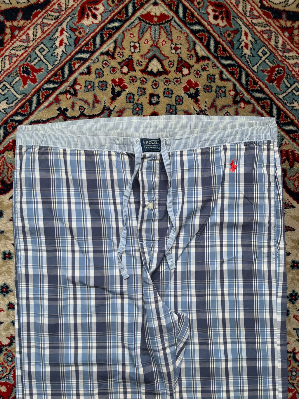 POLO RALPH LAUREN CHECKERED COTTON LOUNGE WEAR - 36