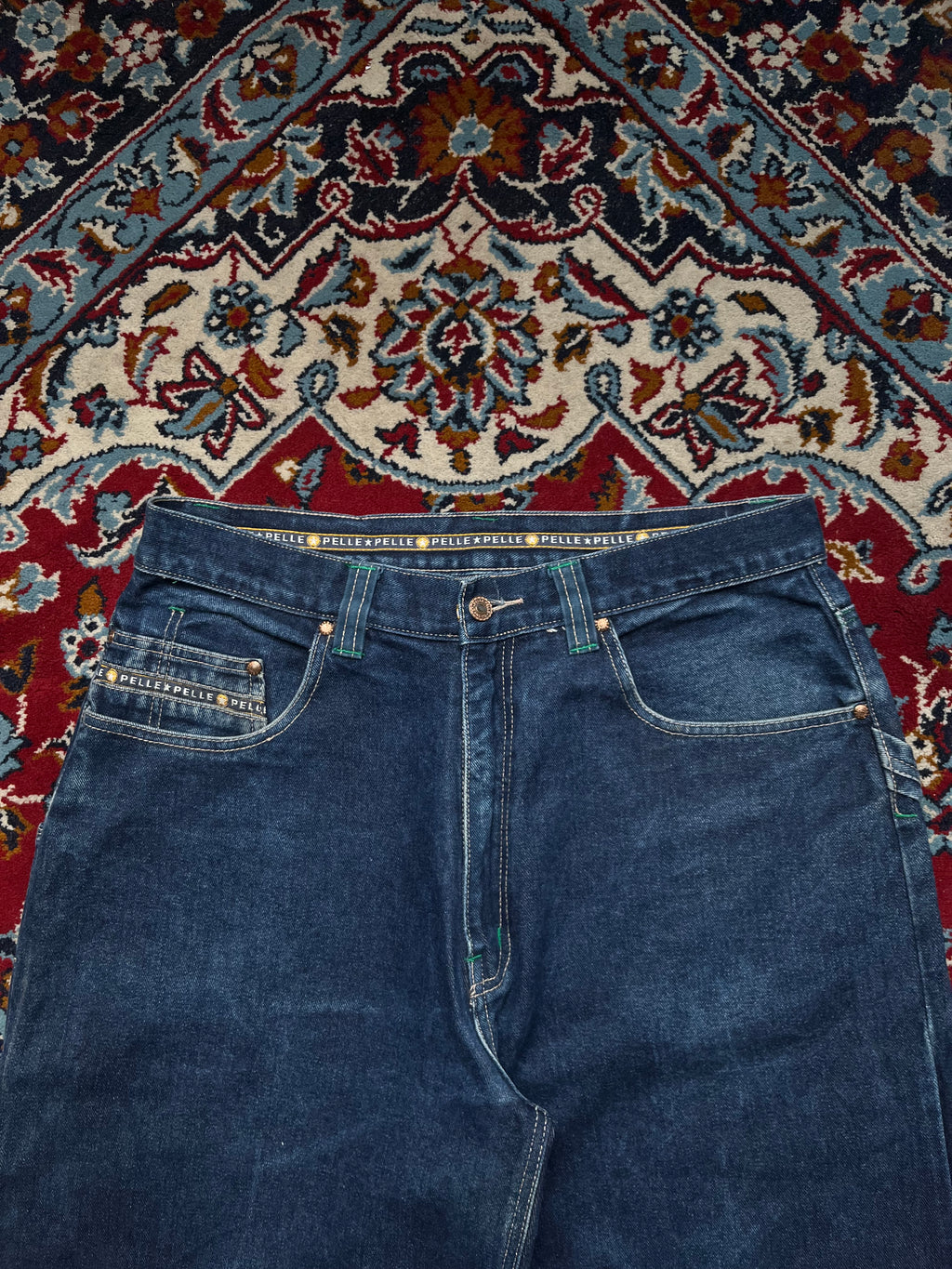 Vintage Pelle Pelle Marc Buchanan Heavy weight Baggy Dark Washed JEANS - 34