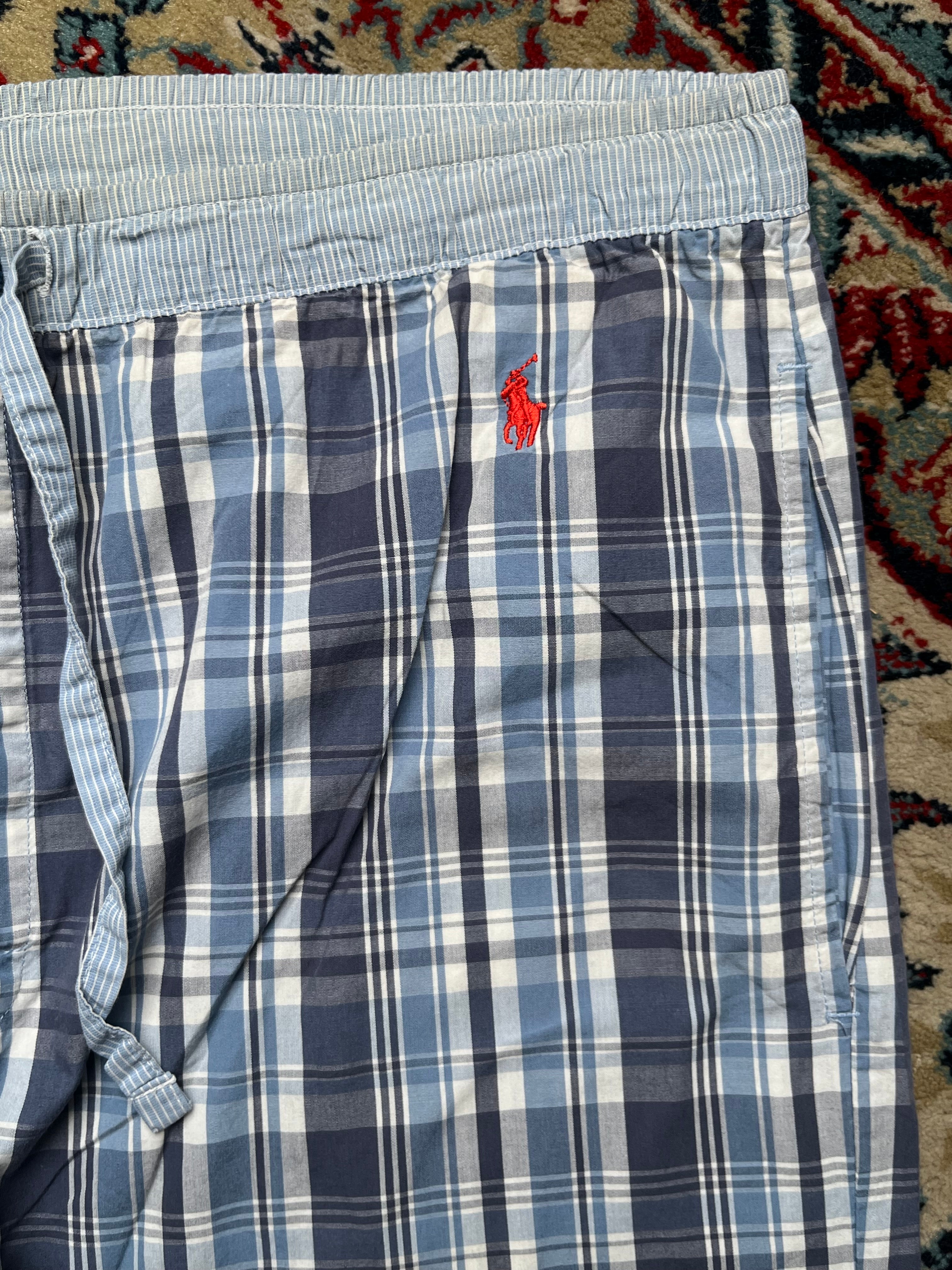 POLO RALPH LAUREN CHECKERED COTTON LOUNGE WEAR - 36