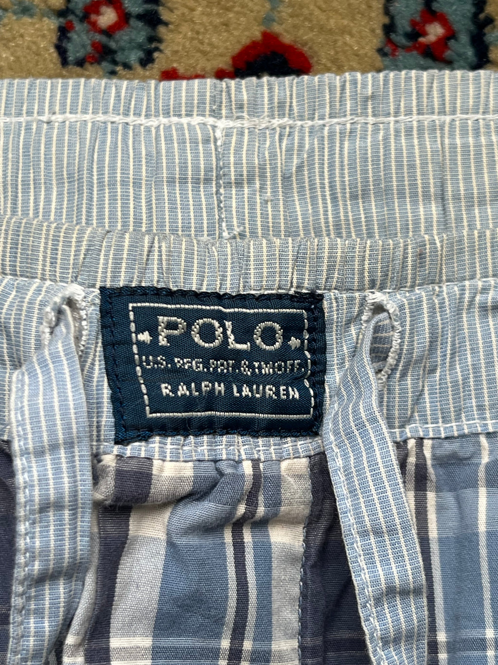 POLO RALPH LAUREN CHECKERED COTTON LOUNGE WEAR - 36