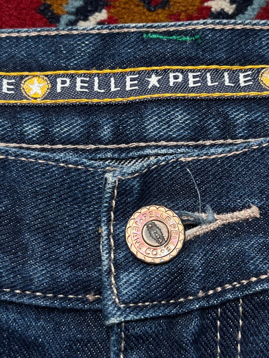 Vintage Pelle Pelle Marc Buchanan Heavy weight Baggy Dark Washed JEANS - 34