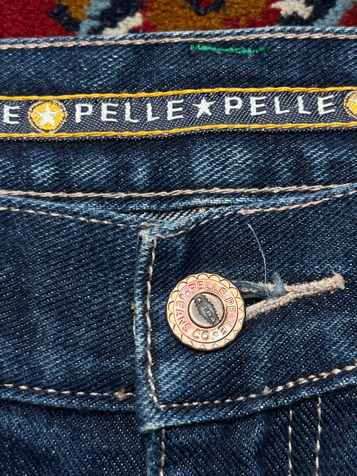 Vintage Pelle Pelle Marc Buchanan Heavy weight Baggy Dark Washed JEANS - 34