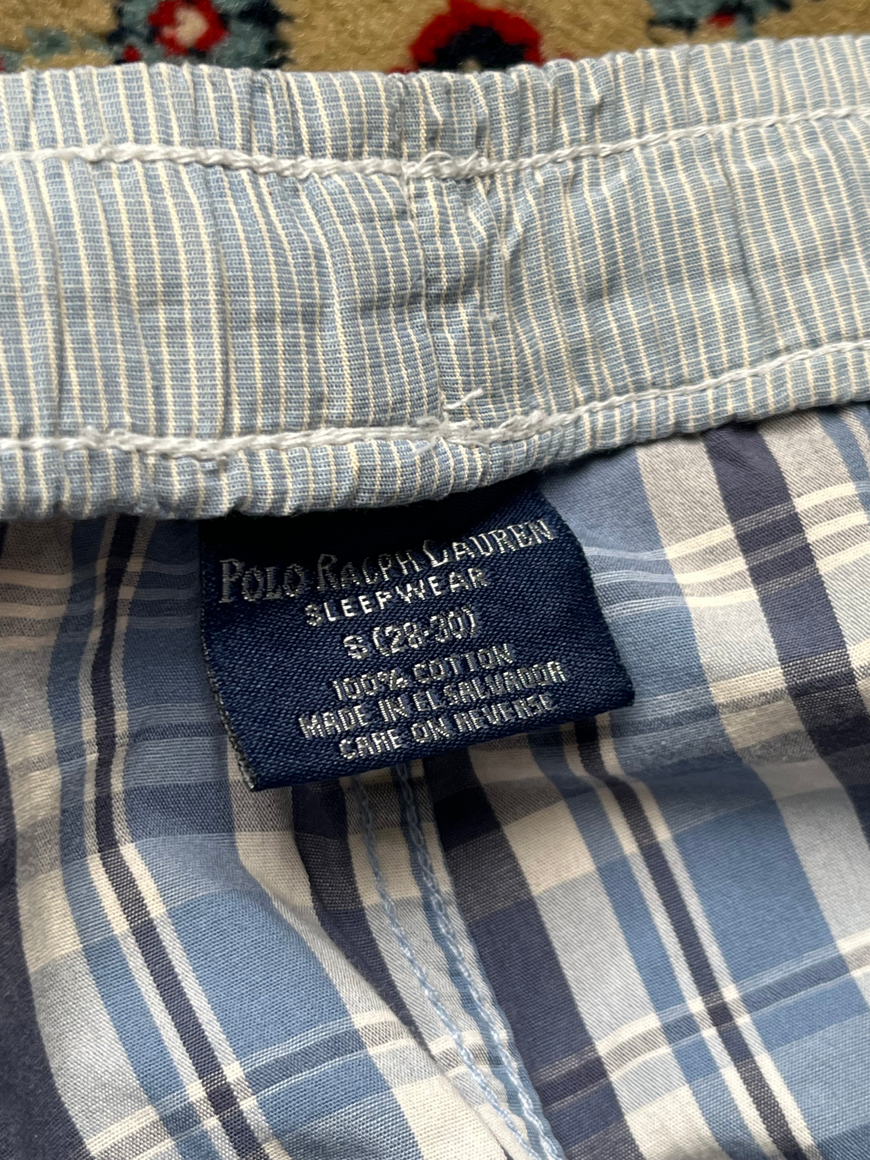 POLO RALPH LAUREN CHECKERED COTTON LOUNGE WEAR - 36