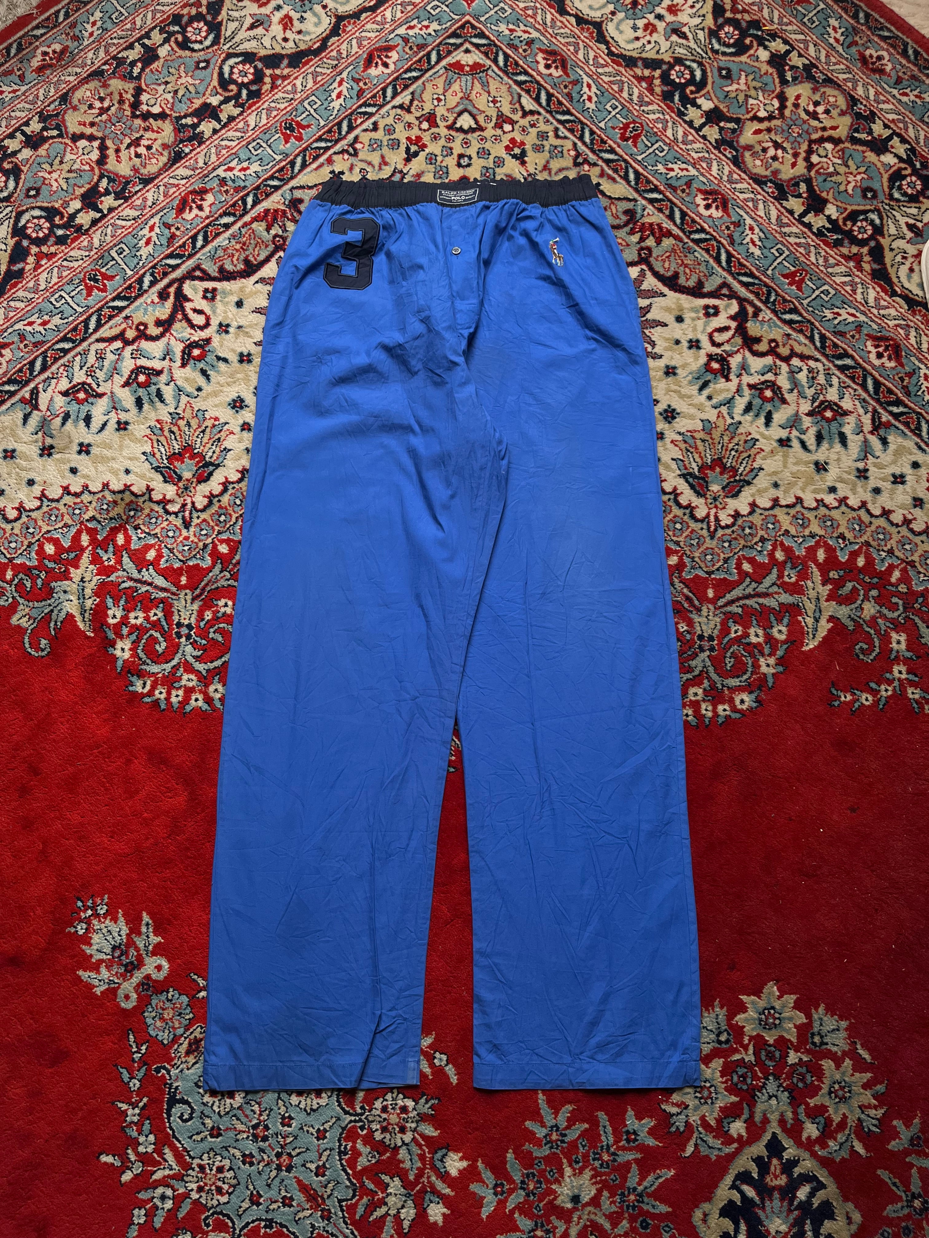 RALPH LAUREN ORGINAL POLO BLUE COTTON LOUNGE WEAR - 28