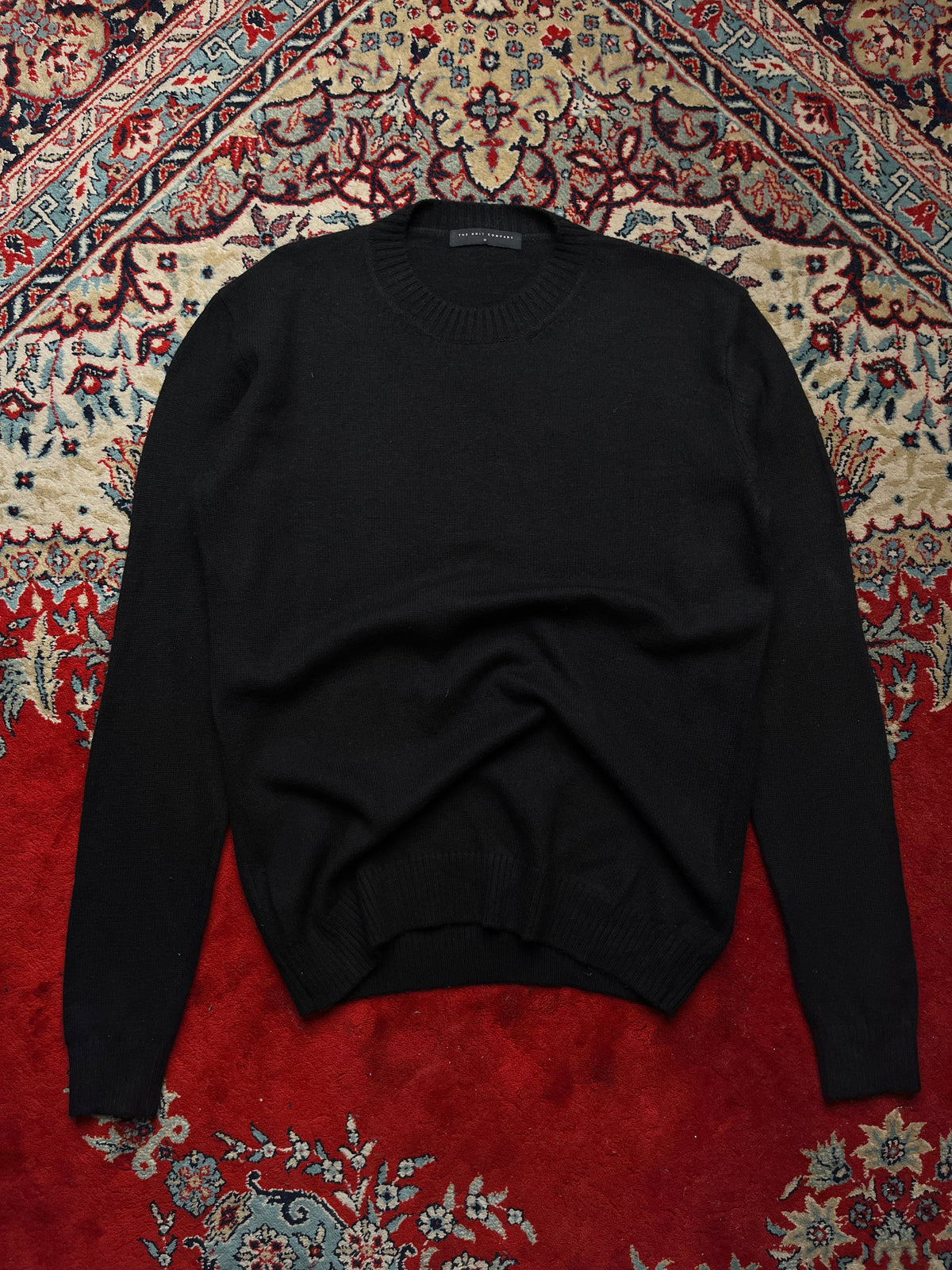 The Knit Company Black Wool Crewneck Sweater - L