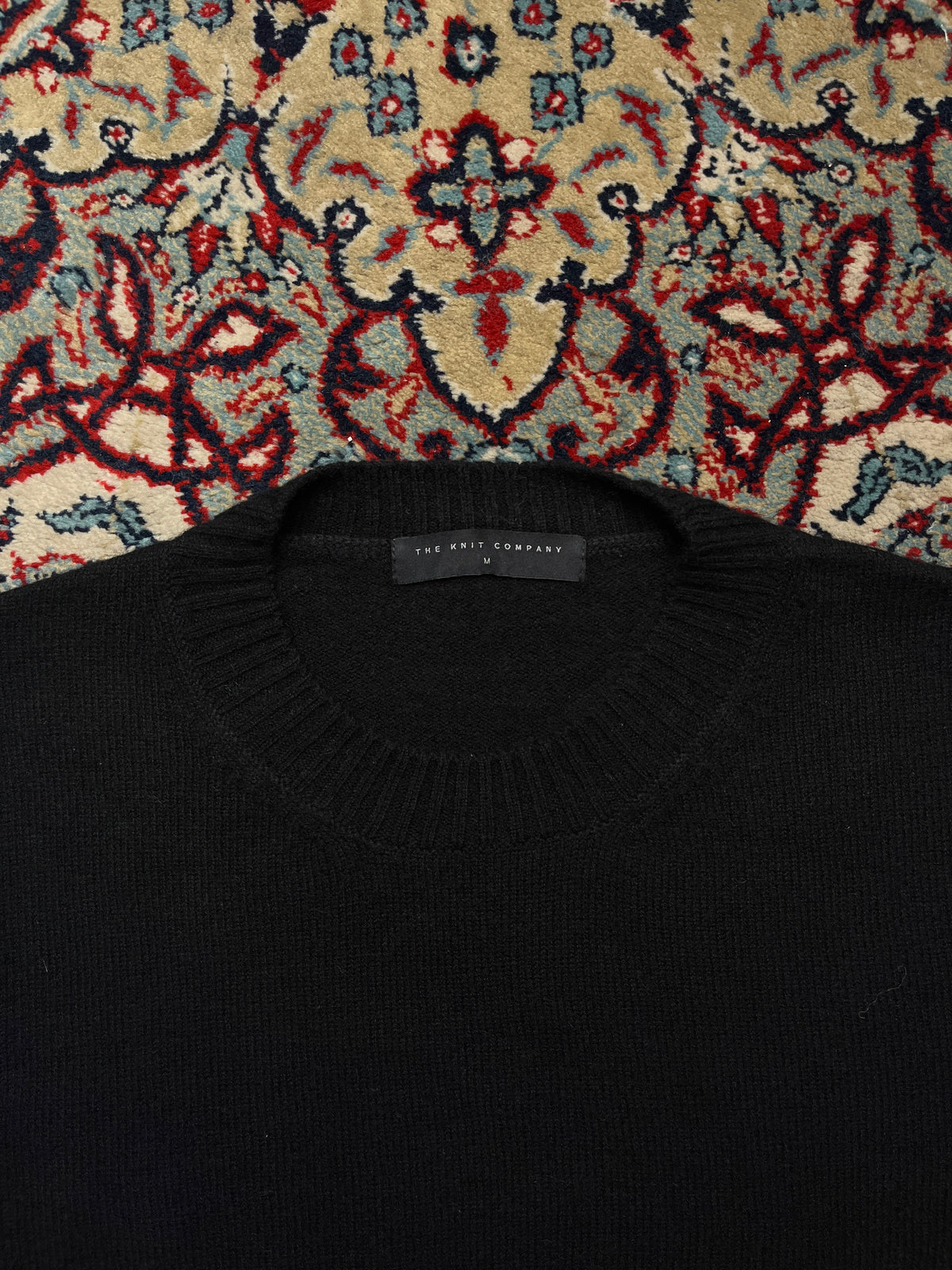 The Knit Company Black Wool Crewneck Sweater - L