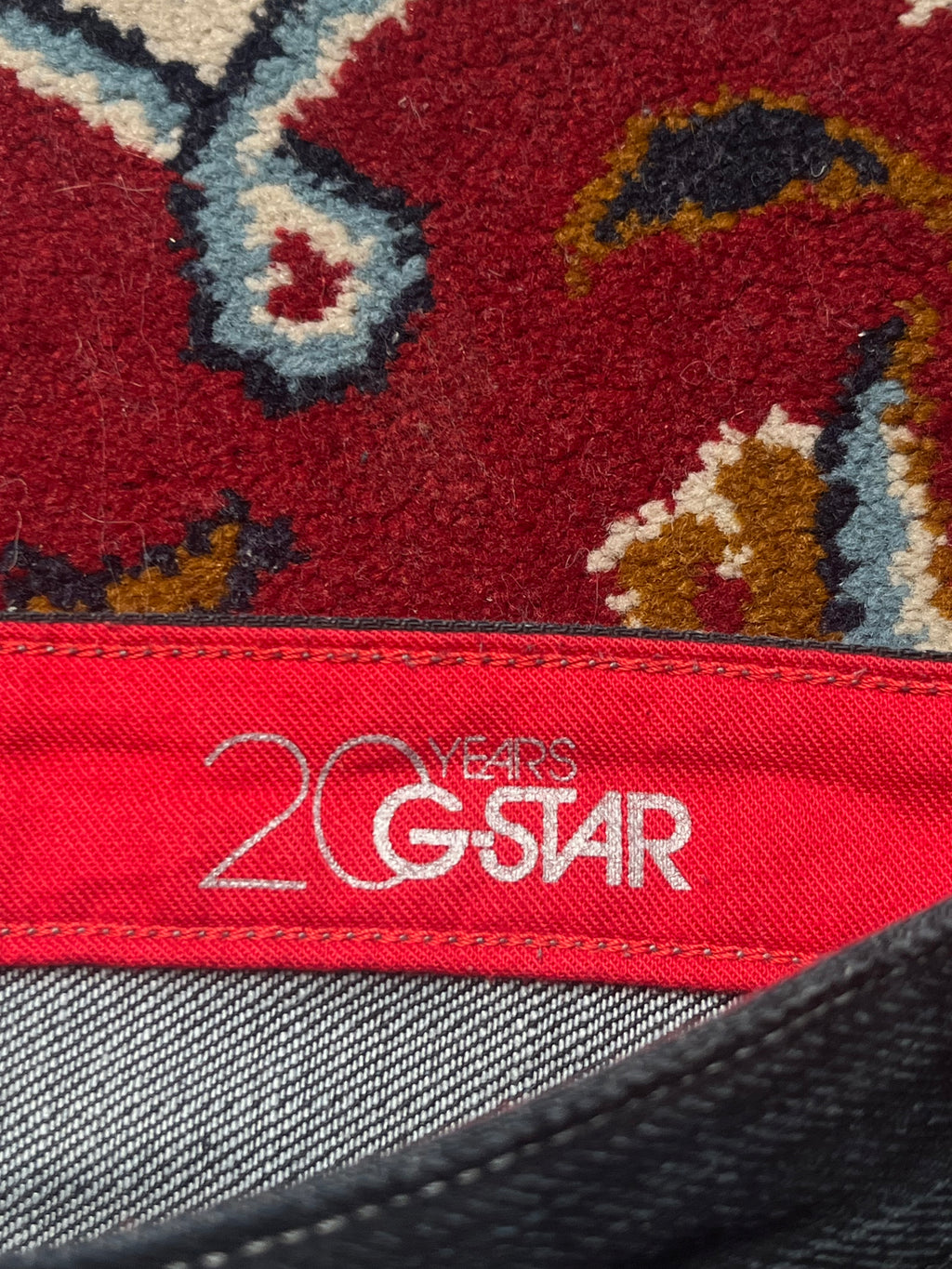G-Star Raw Cinch Back Red Cuff Biker JEANS - 34