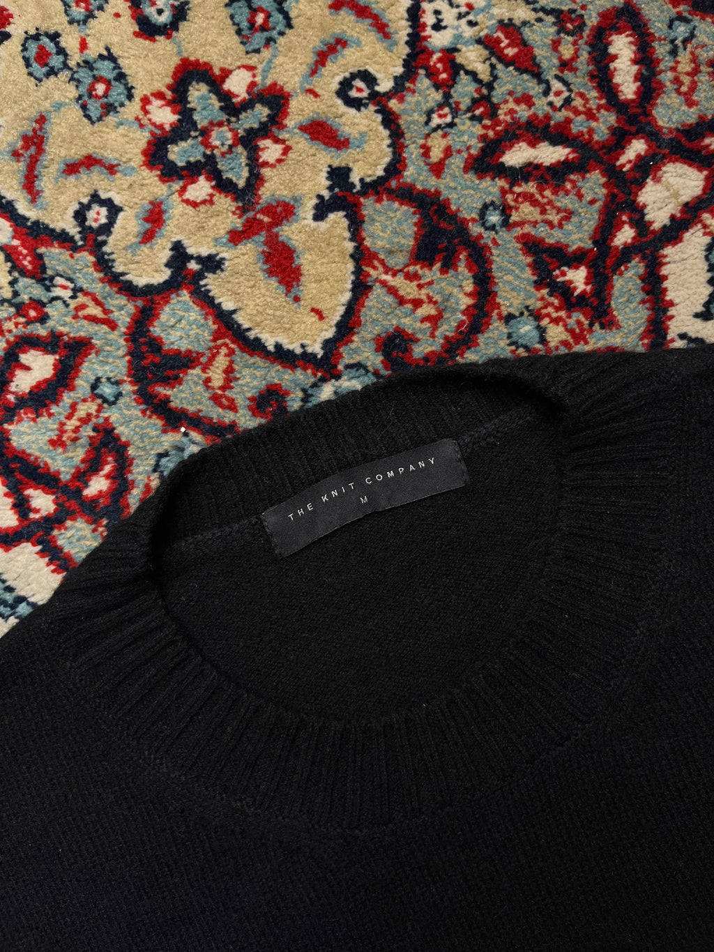 The Knit Company Black Wool Crewneck Sweater - L
