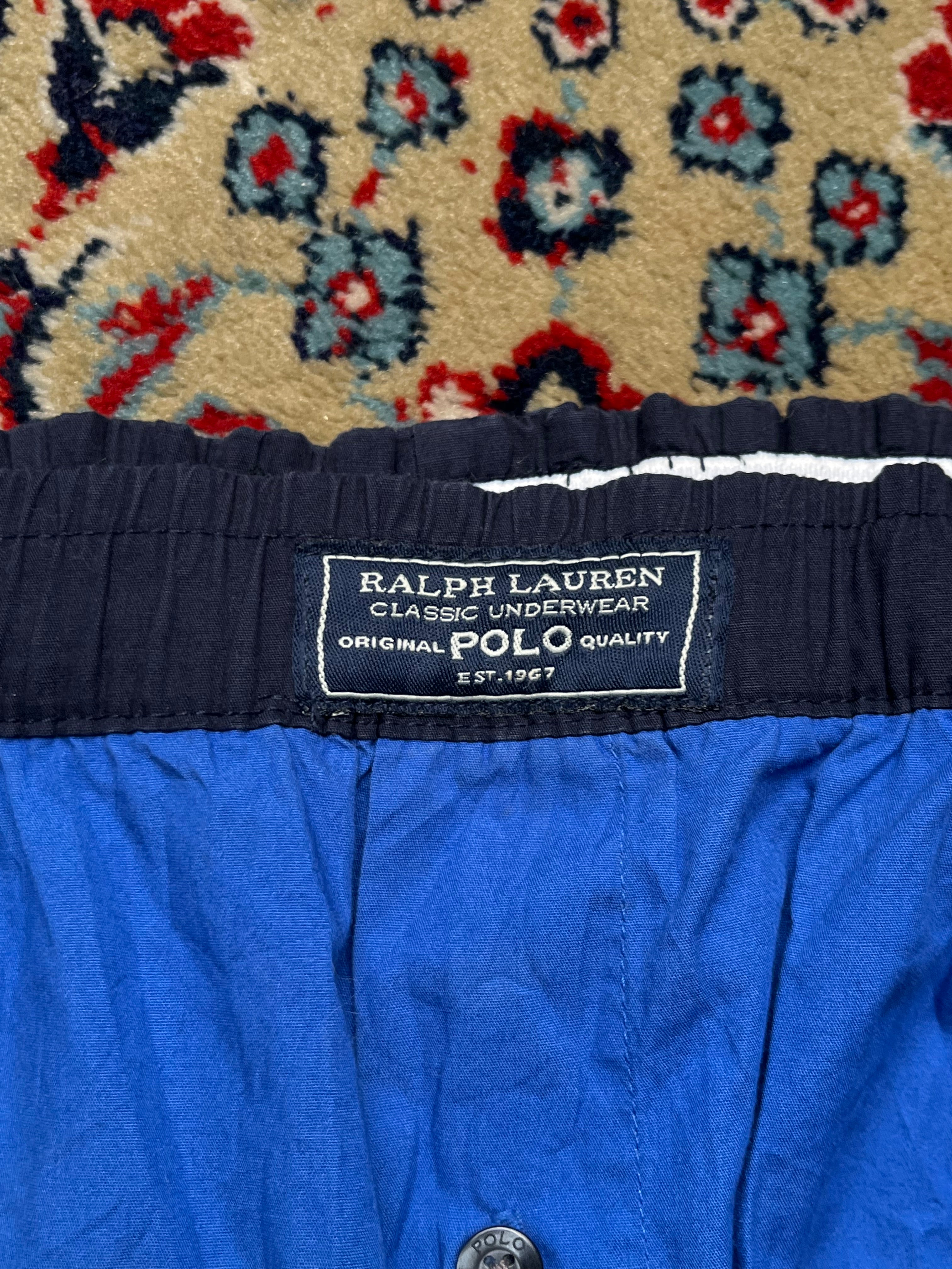RALPH LAUREN ORGINAL POLO BLUE COTTON LOUNGE WEAR - 28