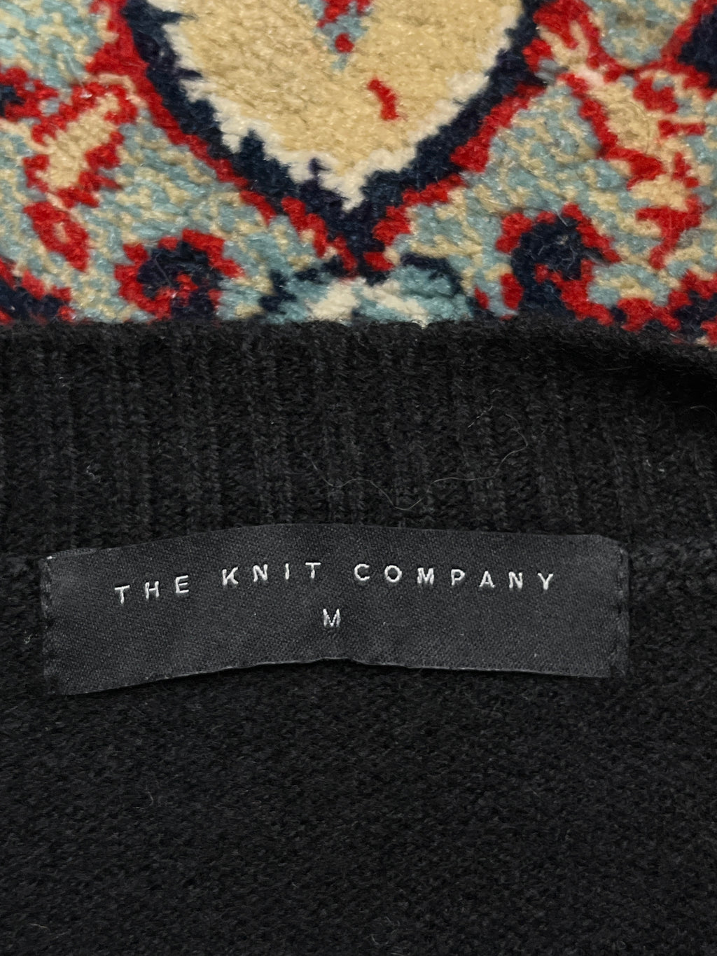 The Knit Company Black Wool Crewneck Sweater - L