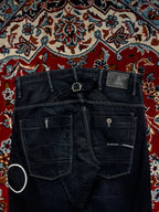 G-Star Raw Cinch Back Red Cuff Biker JEANS - 34