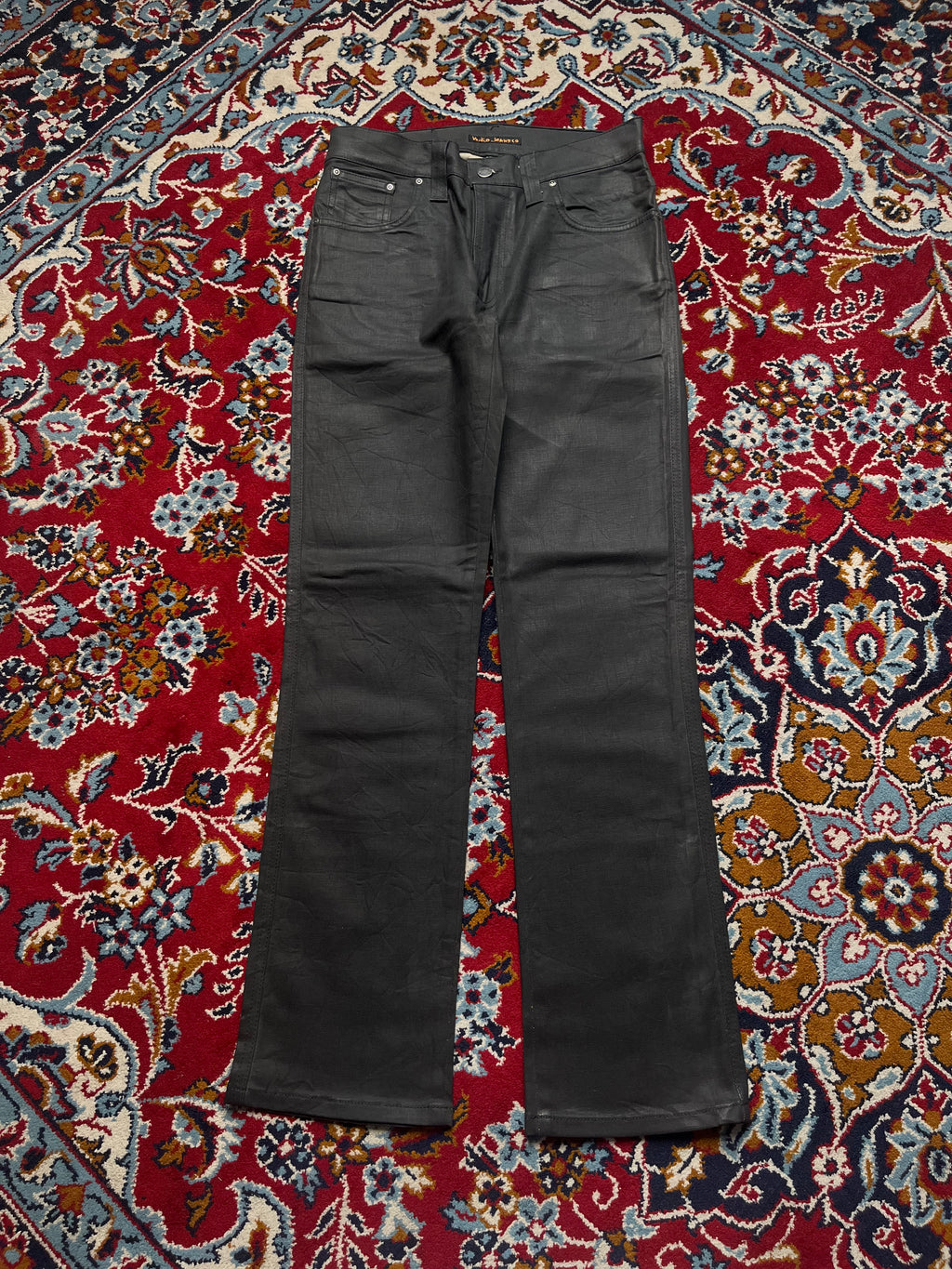 Nudie Jeans Co Black Coated Waxed Bootcut JEANS - 28