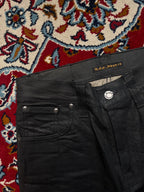 Nudie Jeans Co Black Coated Waxed Bootcut JEANS - 28