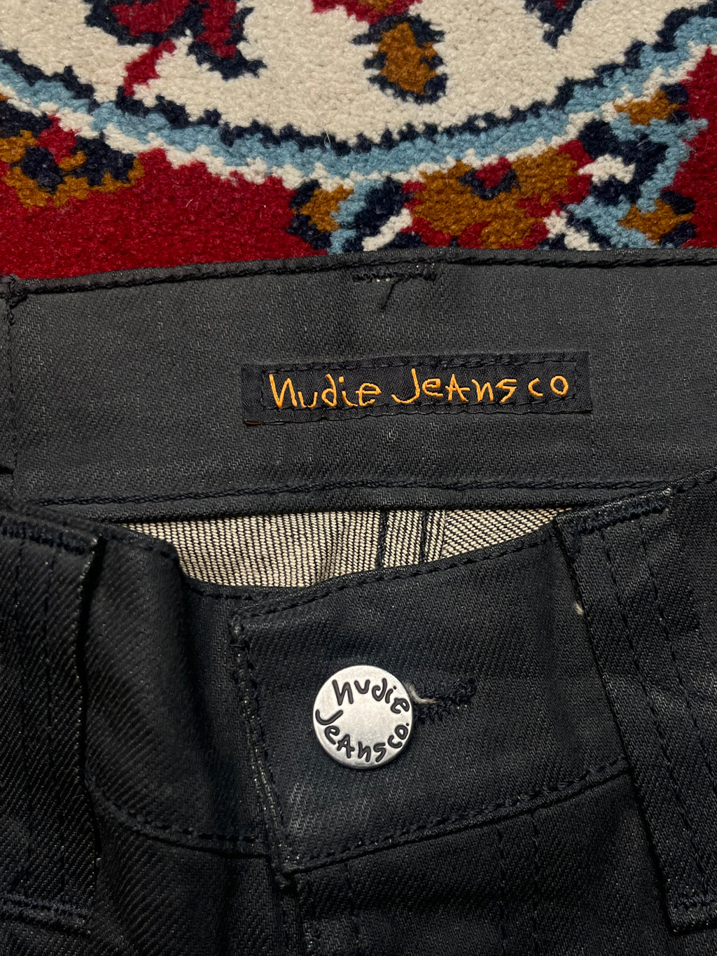 Nudie Jeans Co Black Coated Waxed Bootcut JEANS - 28
