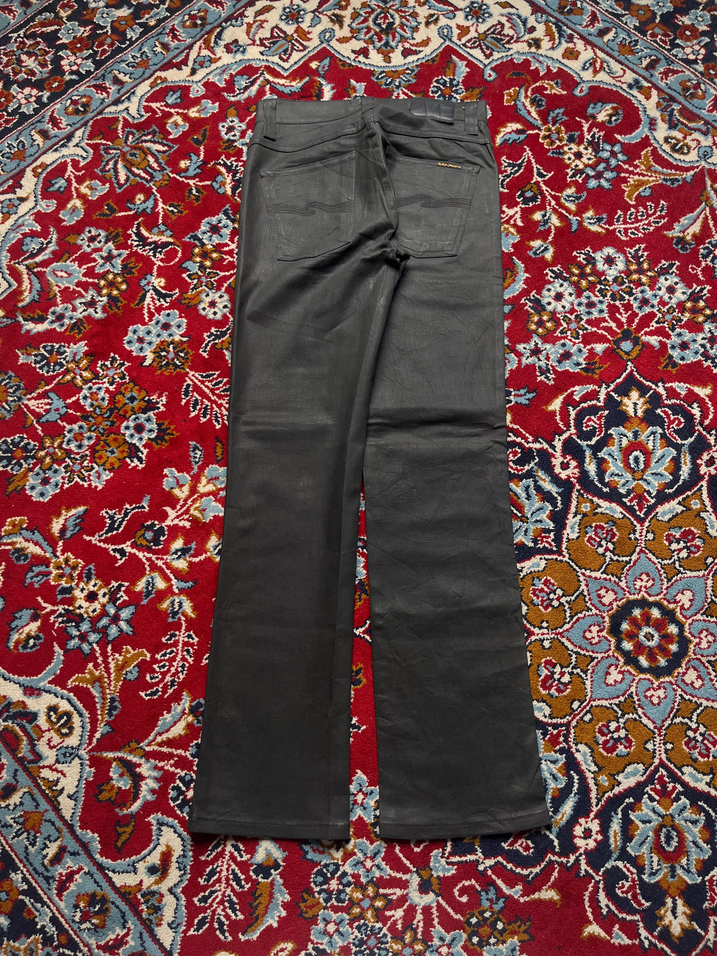 Nudie Jeans Co Black Coated Waxed Bootcut JEANS - 28