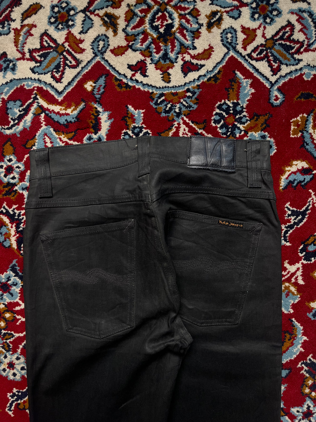 Nudie Jeans Co Black Coated Waxed Bootcut JEANS - 28