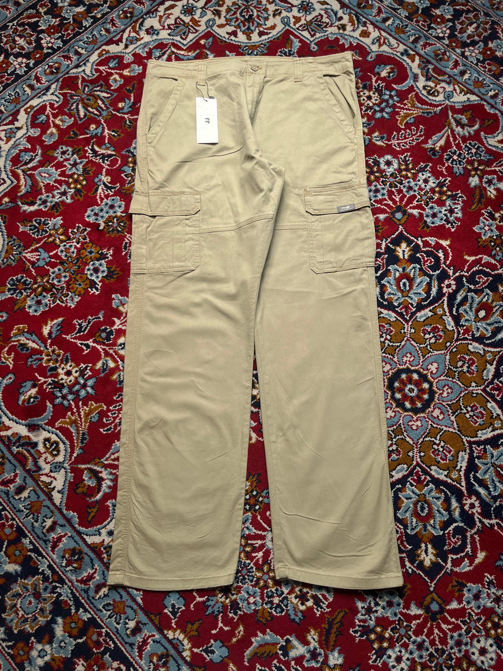 Wrangler Khaki Relaxed Fit Cargo JEANS - 38
