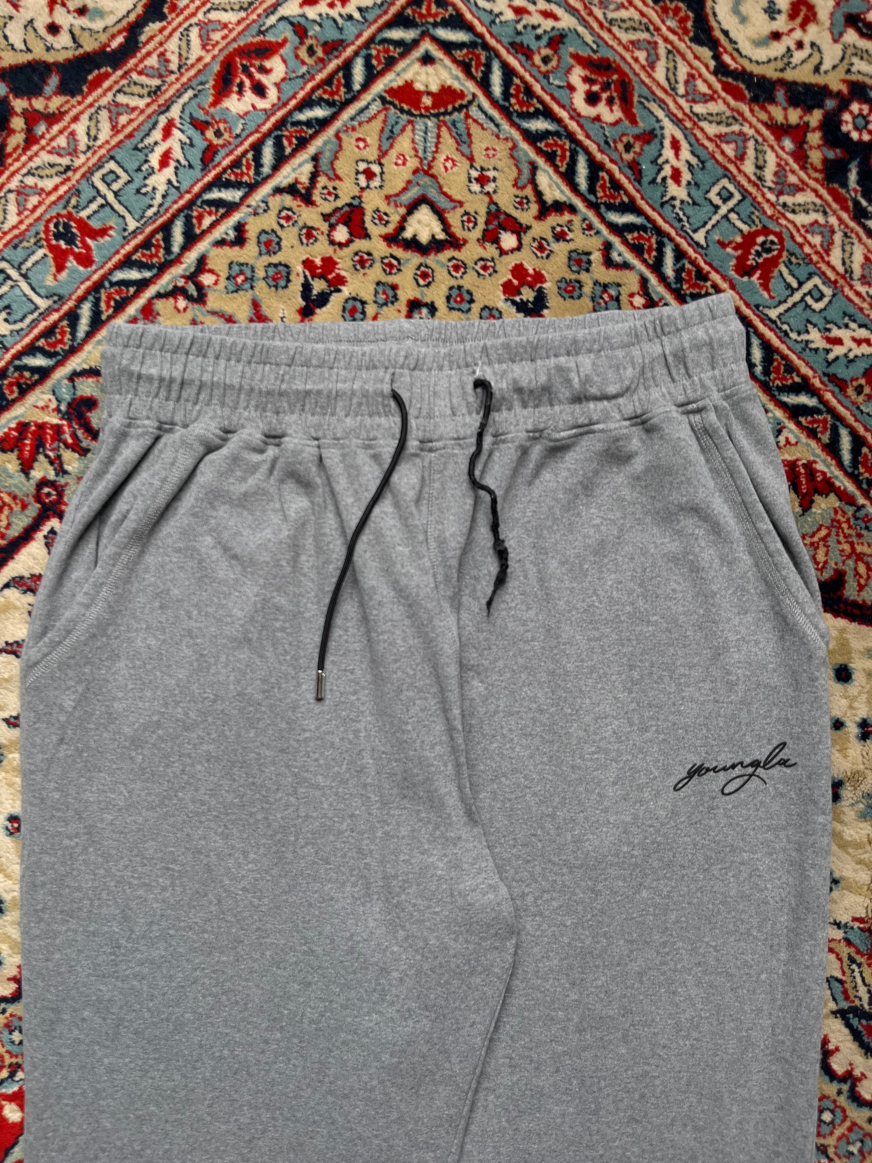 YOUNGLA GREY COTTON TROUSERS - 32