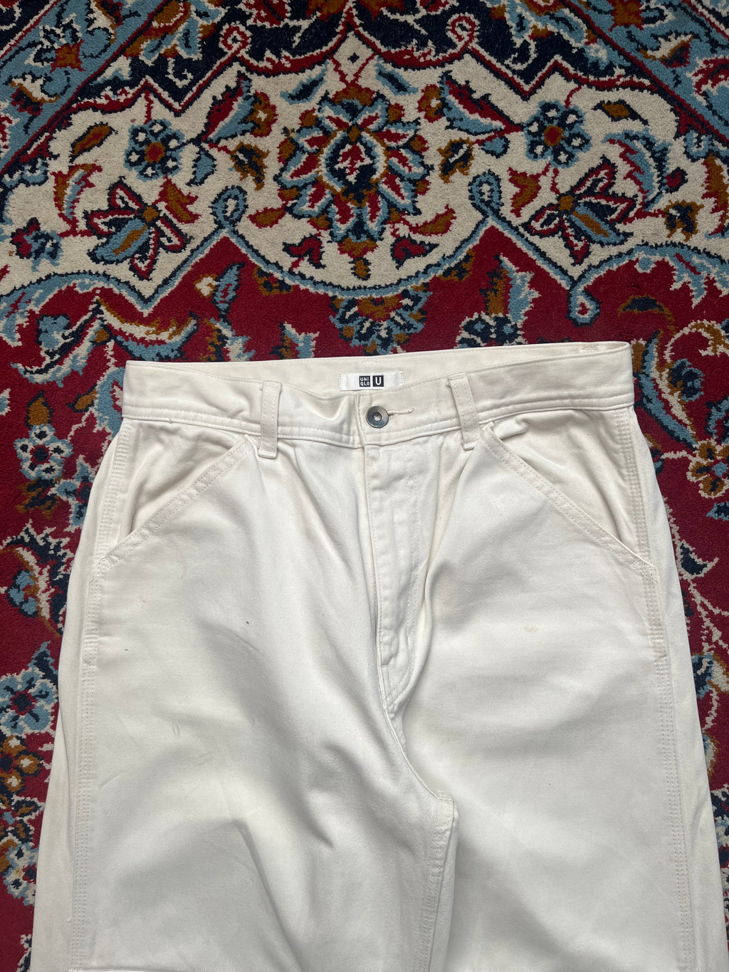 Uniqlo U Christophe Lemaire relaxed fit Off White JEANS - 26