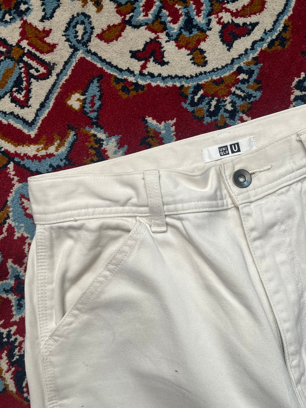 Uniqlo U Christophe Lemaire relaxed fit Off White JEANS - 26