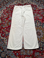 DeFacto High Waist Baggy Fit Solid White JEANS - 34