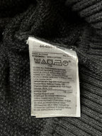 GAP Charcoal Grey Cotton Button Mock Neck Knit Sweater - M