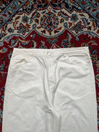 DeFacto High Waist Baggy Fit Solid White JEANS - 34