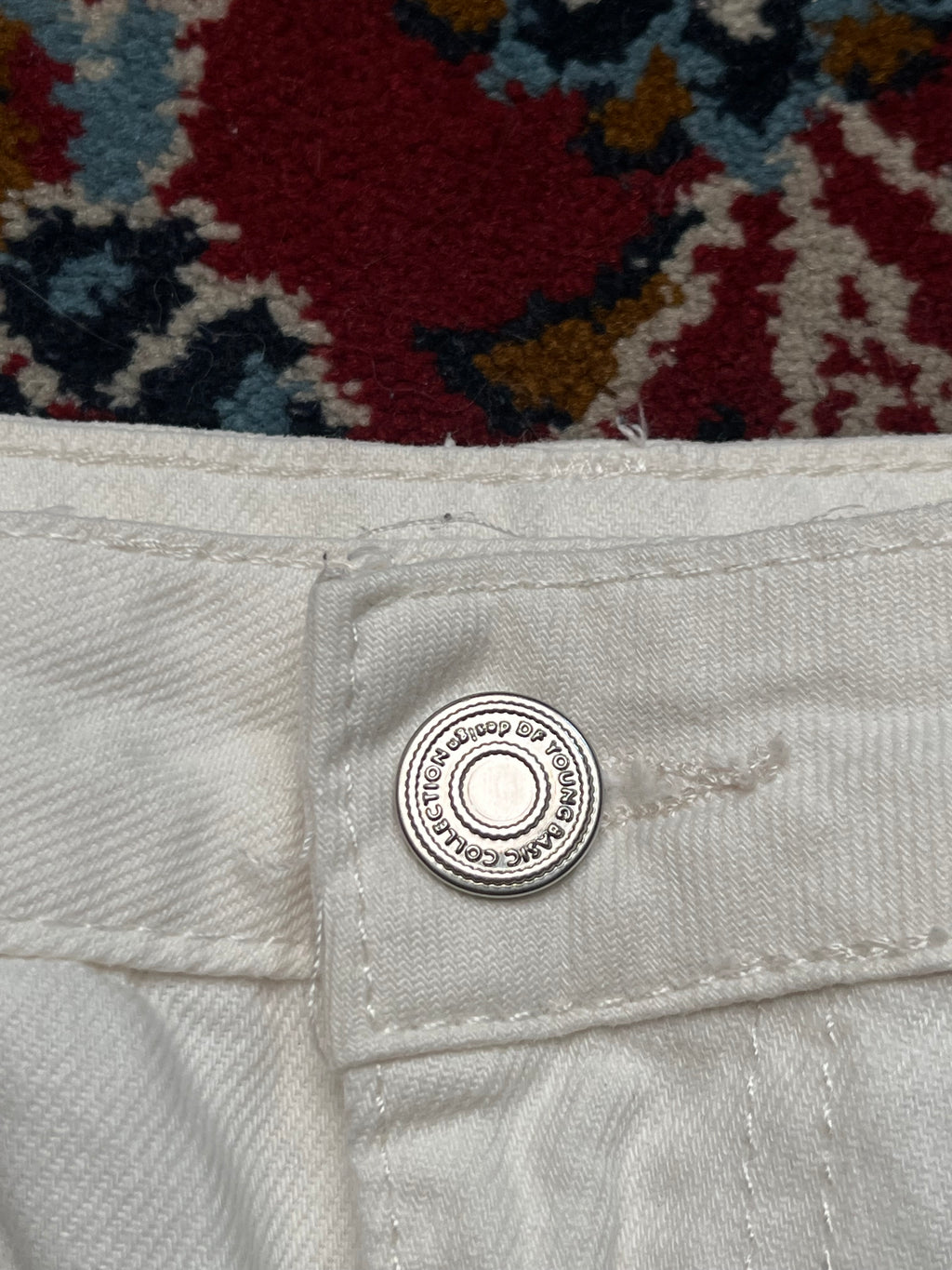 DeFacto High Waist Baggy Fit Solid White JEANS - 34